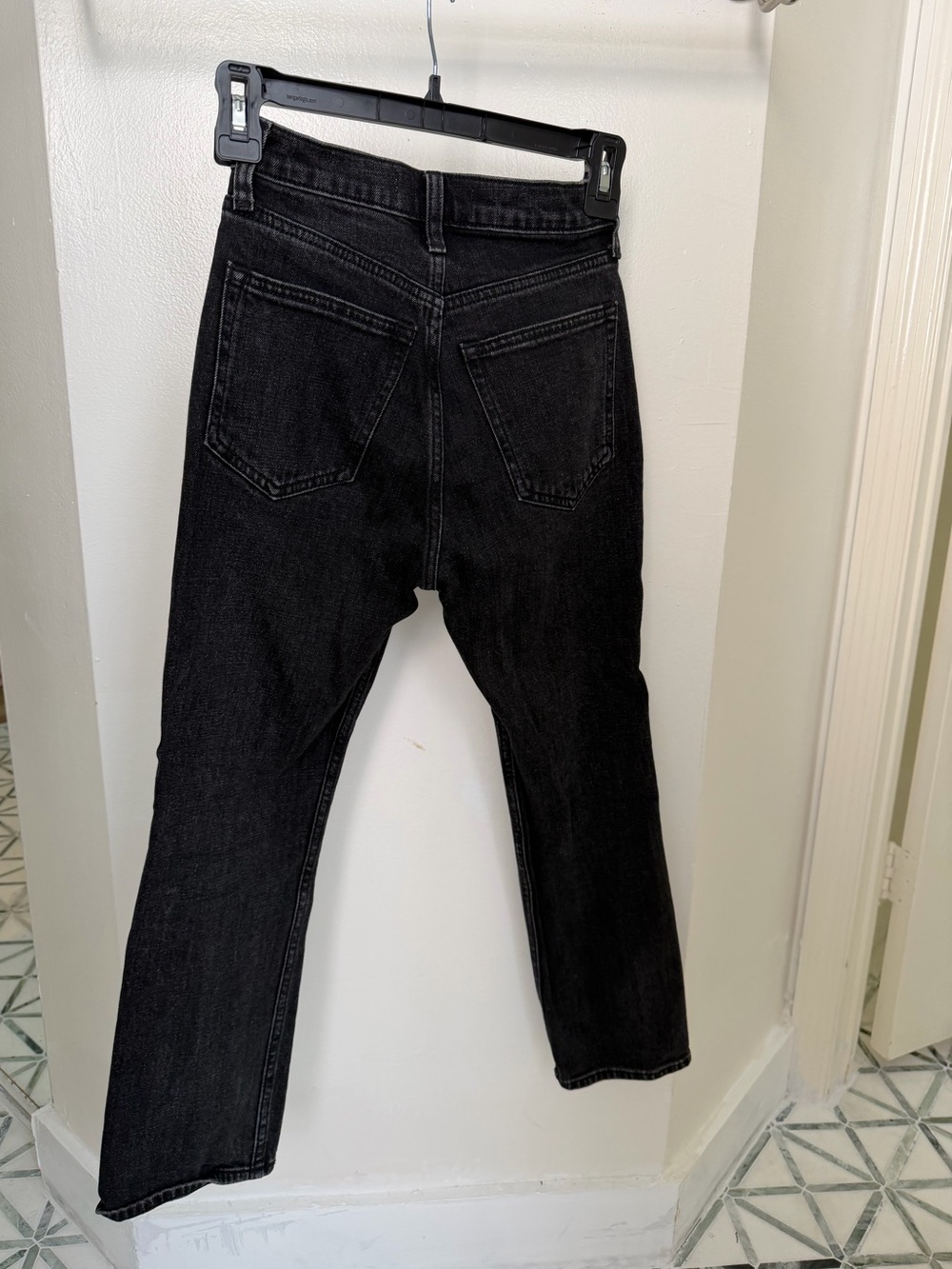 Ankle Straight Ultra High Rise Black Jeans 23 Short Abercrombie & Fitch - Picture 3 of 5
